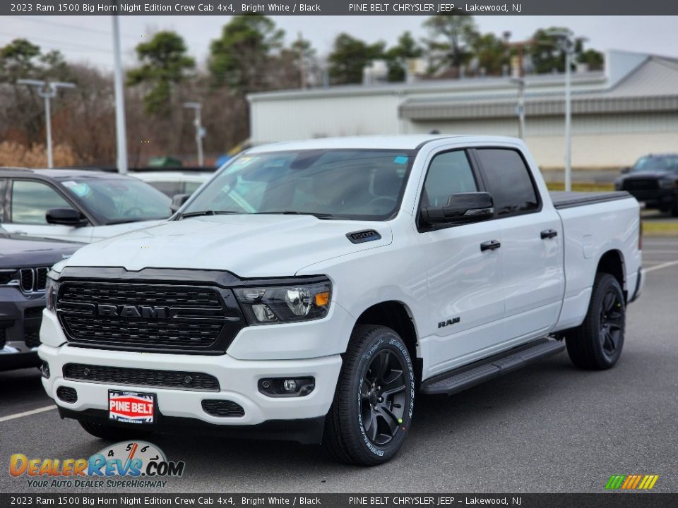 2023 Ram 1500 Big Horn Night Edition Crew Cab 4x4 Bright White / Black Photo #1