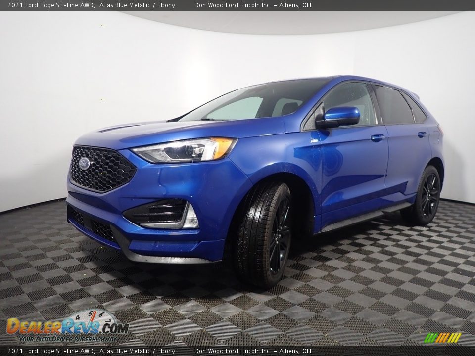 Atlas Blue Metallic 2021 Ford Edge ST-Line AWD Photo #9