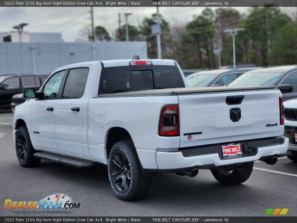 2023 Ram 1500 Big Horn Night Edition Crew Cab 4x4 Bright White / Black Photo #4