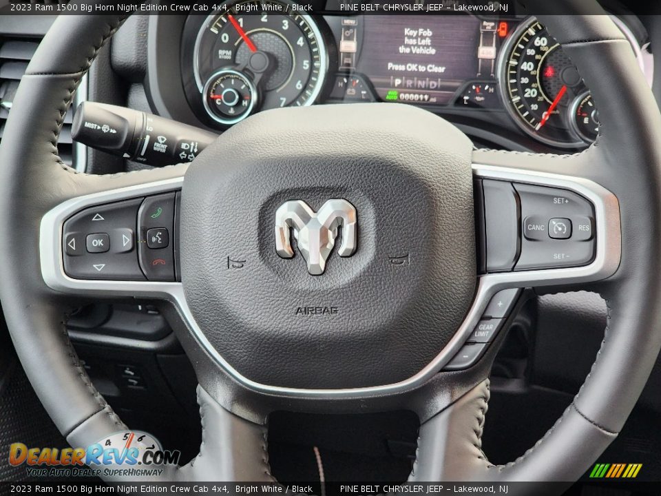 2023 Ram 1500 Big Horn Night Edition Crew Cab 4x4 Steering Wheel Photo #10