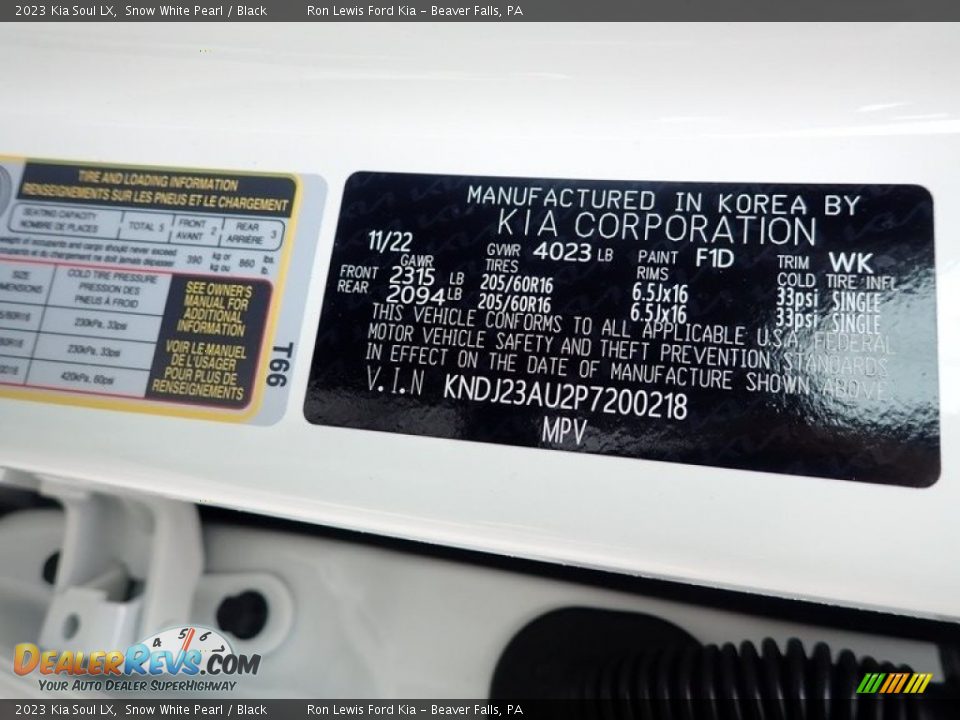 2023 Kia Soul LX Snow White Pearl / Black Photo #20