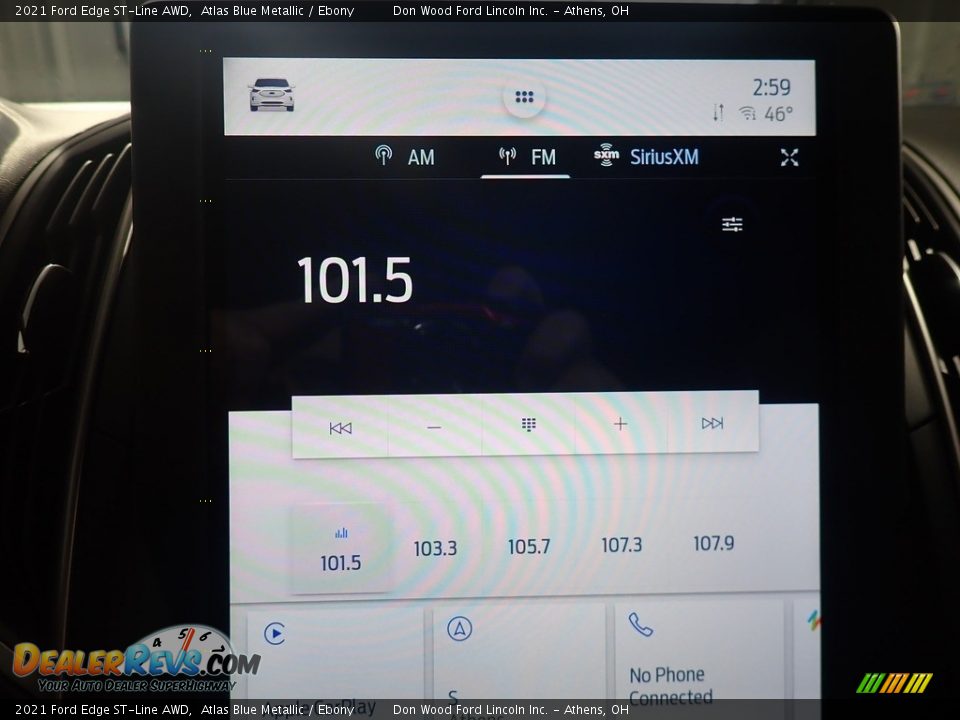 2021 Ford Edge ST-Line AWD Atlas Blue Metallic / Ebony Photo #27