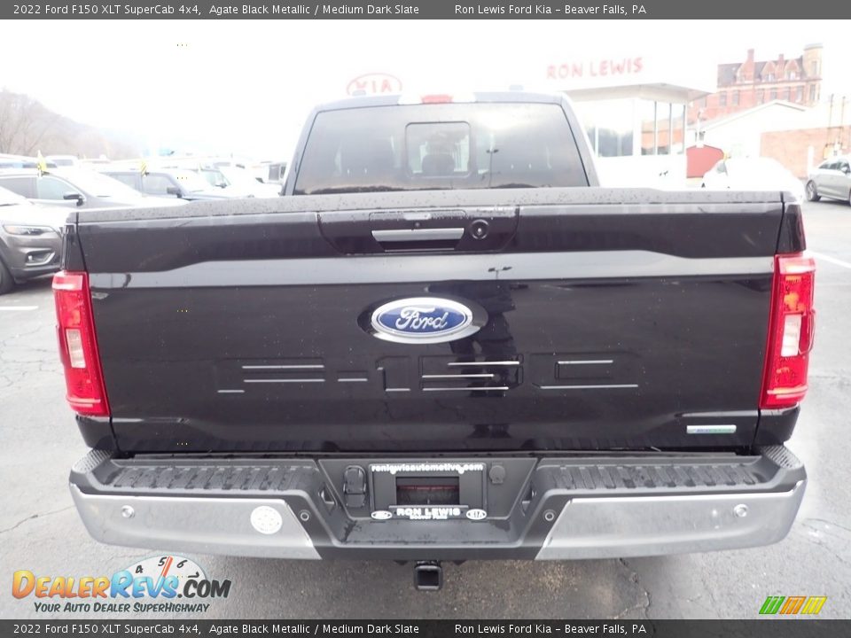 2022 Ford F150 XLT SuperCab 4x4 Agate Black Metallic / Medium Dark Slate Photo #7