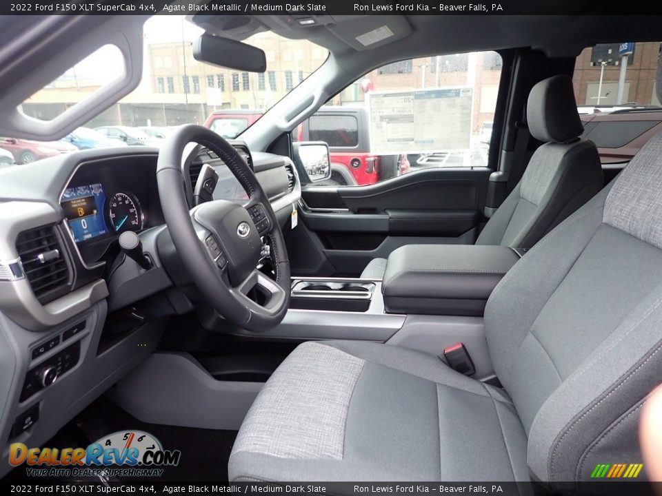 Medium Dark Slate Interior - 2022 Ford F150 XLT SuperCab 4x4 Photo #15
