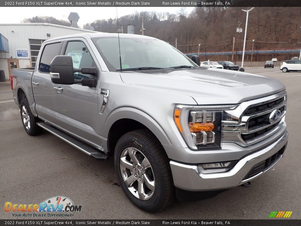 2022 Ford F150 XLT SuperCrew 4x4 Iconic Silver Metallic / Medium Dark Slate Photo #2