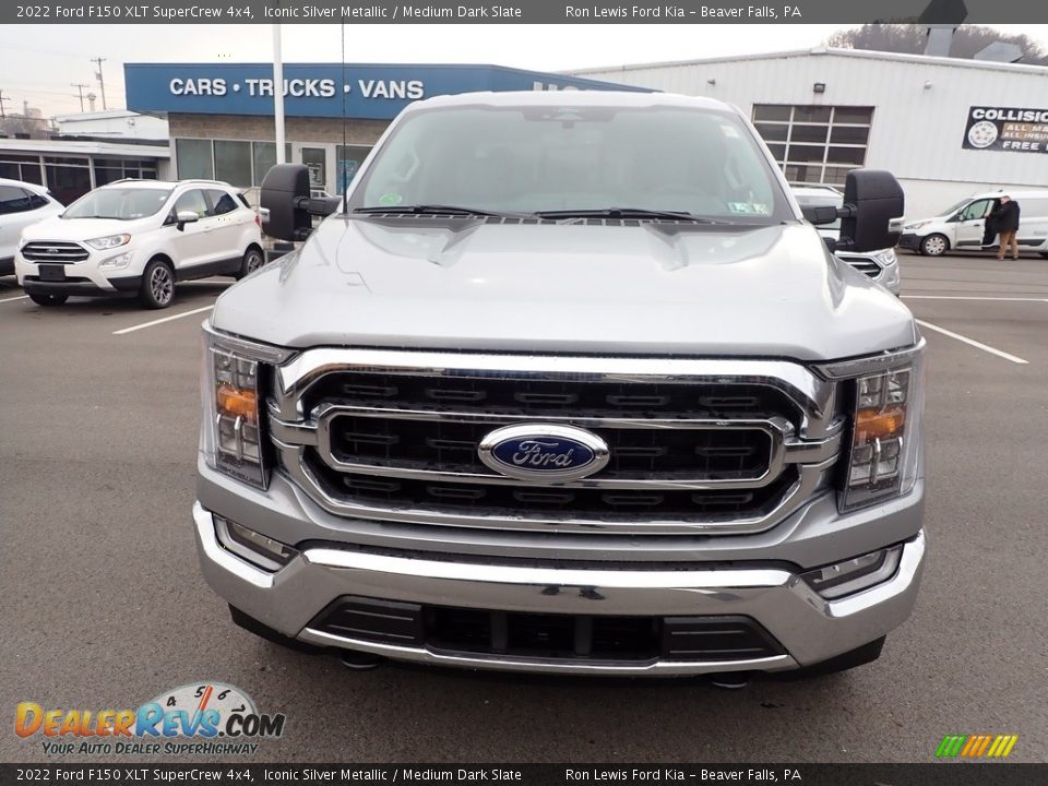 2022 Ford F150 XLT SuperCrew 4x4 Iconic Silver Metallic / Medium Dark Slate Photo #3