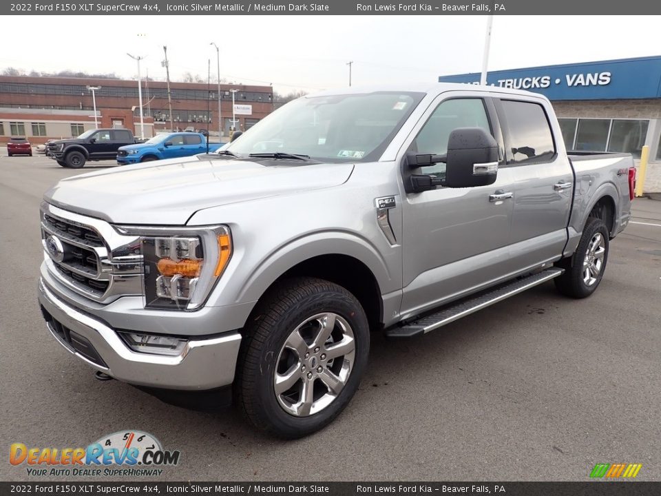 2022 Ford F150 XLT SuperCrew 4x4 Iconic Silver Metallic / Medium Dark Slate Photo #4