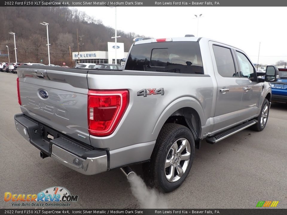 2022 Ford F150 XLT SuperCrew 4x4 Iconic Silver Metallic / Medium Dark Slate Photo #8