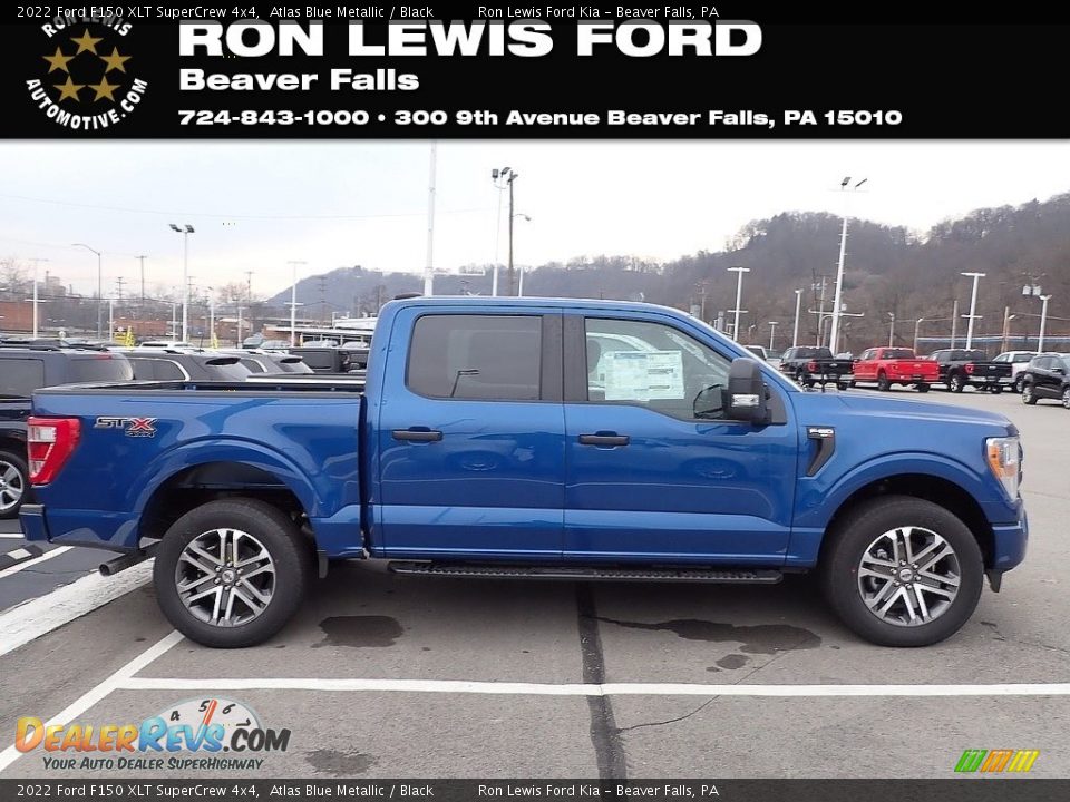 2022 Ford F150 XLT SuperCrew 4x4 Atlas Blue Metallic / Black Photo #1