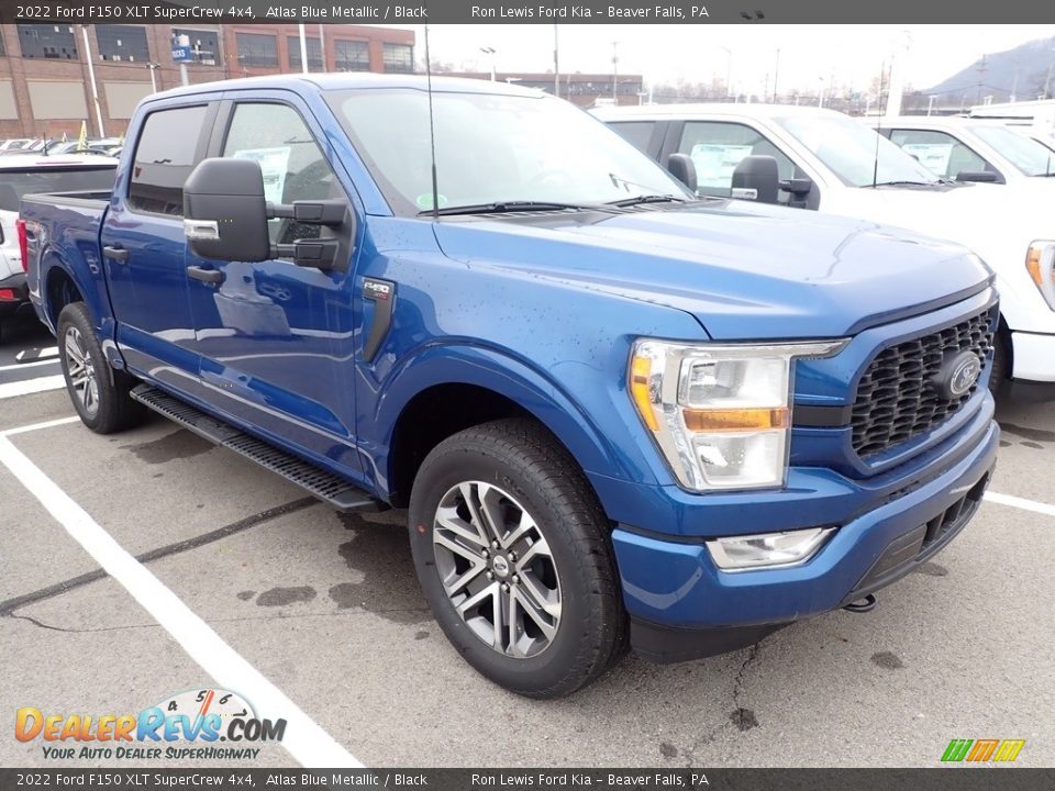 2022 Ford F150 XLT SuperCrew 4x4 Atlas Blue Metallic / Black Photo #2