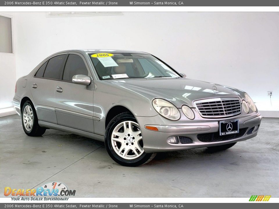 2006 Mercedes-Benz E 350 4Matic Sedan Pewter Metallic / Stone Photo #33