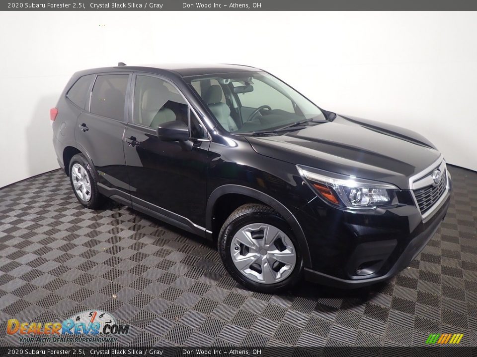 2020 Subaru Forester 2.5i Crystal Black Silica / Gray Photo #3