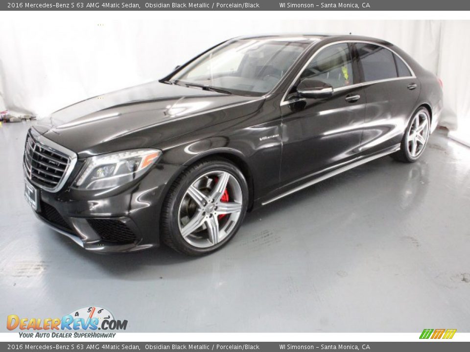 2016 Mercedes-Benz S 63 AMG 4Matic Sedan Obsidian Black Metallic / Porcelain/Black Photo #3