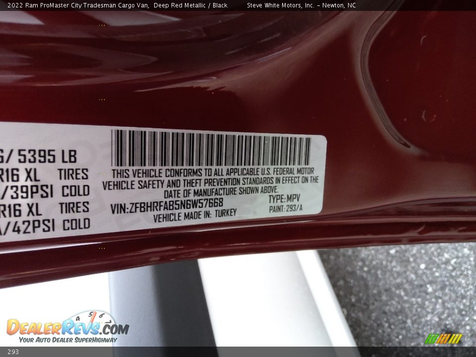 Ram Color Code 293 Deep Red Metallic