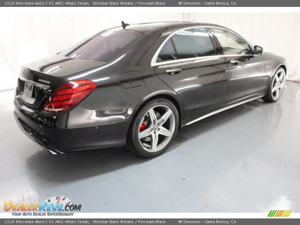 2016 Mercedes-Benz S 63 AMG 4Matic Sedan Obsidian Black Metallic / Porcelain/Black Photo #5