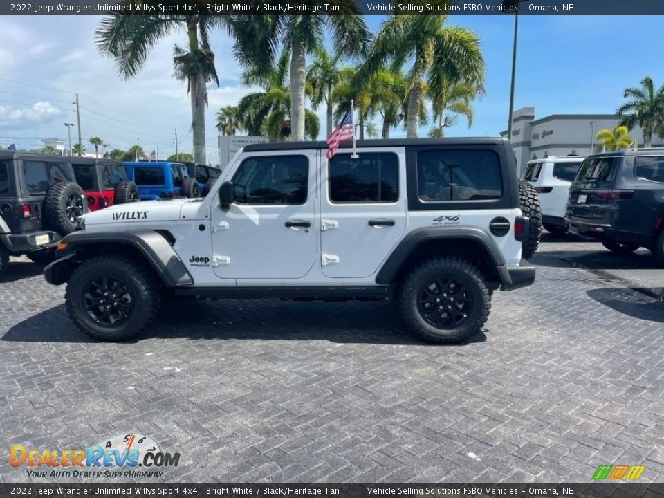 2022 Jeep Wrangler Unlimited Willys Sport 4x4 Bright White / Black/Heritage Tan Photo #1
