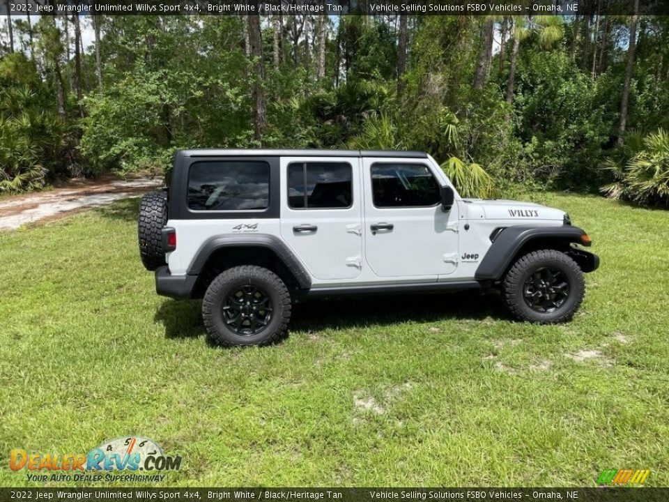 2022 Jeep Wrangler Unlimited Willys Sport 4x4 Bright White / Black/Heritage Tan Photo #2