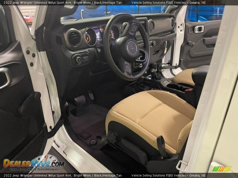 2022 Jeep Wrangler Unlimited Willys Sport 4x4 Bright White / Black/Heritage Tan Photo #3