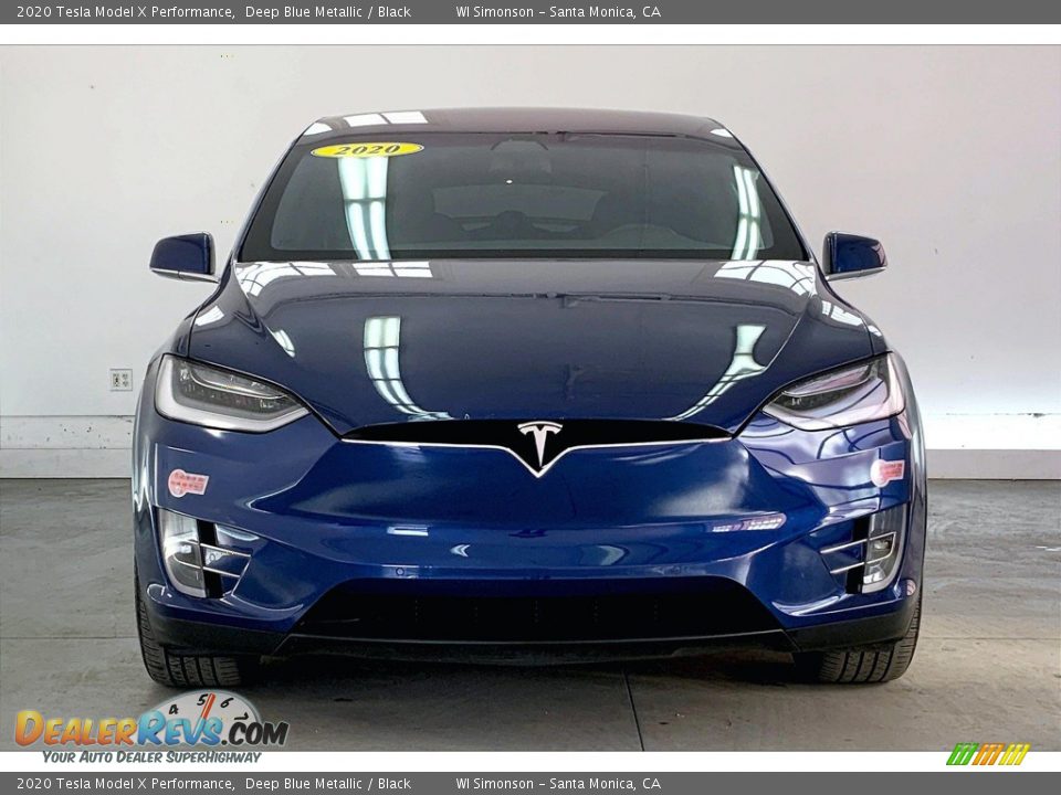 2020 Tesla Model X Performance Deep Blue Metallic / Black Photo #2