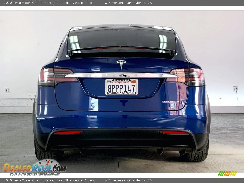 2020 Tesla Model X Performance Deep Blue Metallic / Black Photo #3