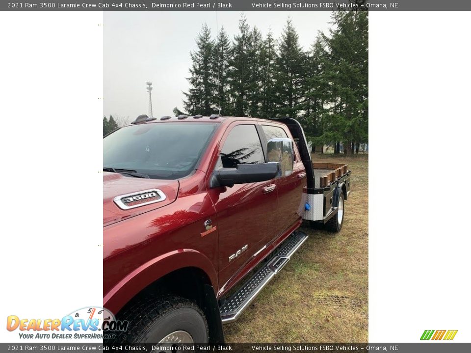 2021 Ram 3500 Laramie Crew Cab 4x4 Chassis Delmonico Red Pearl / Black Photo #2