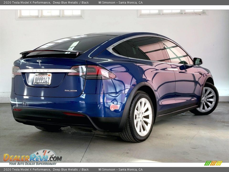 2020 Tesla Model X Performance Deep Blue Metallic / Black Photo #13