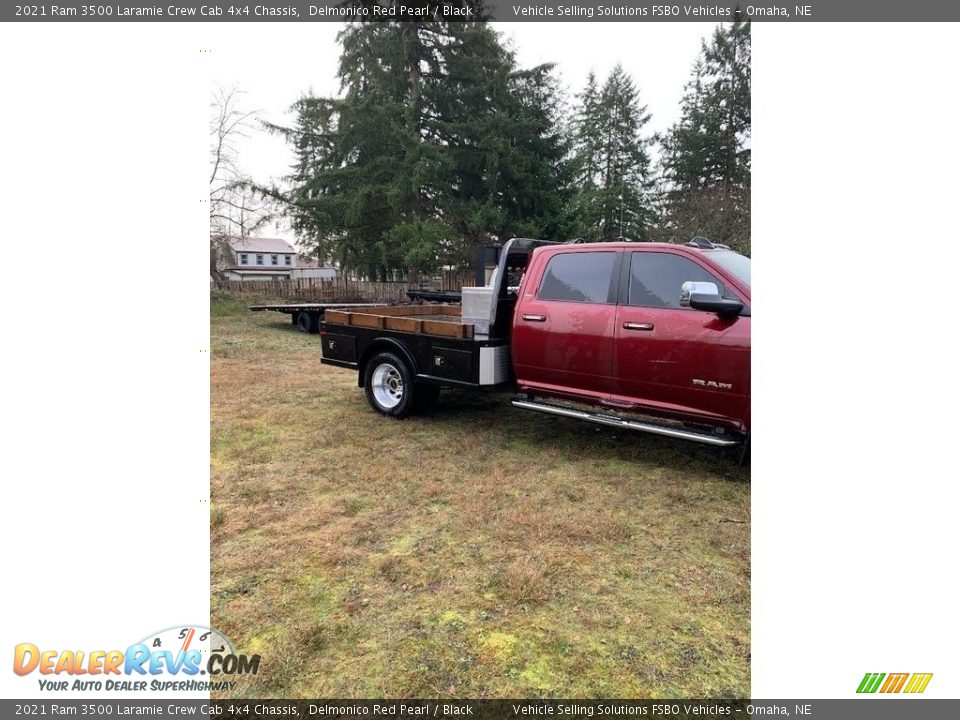 2021 Ram 3500 Laramie Crew Cab 4x4 Chassis Delmonico Red Pearl / Black Photo #4