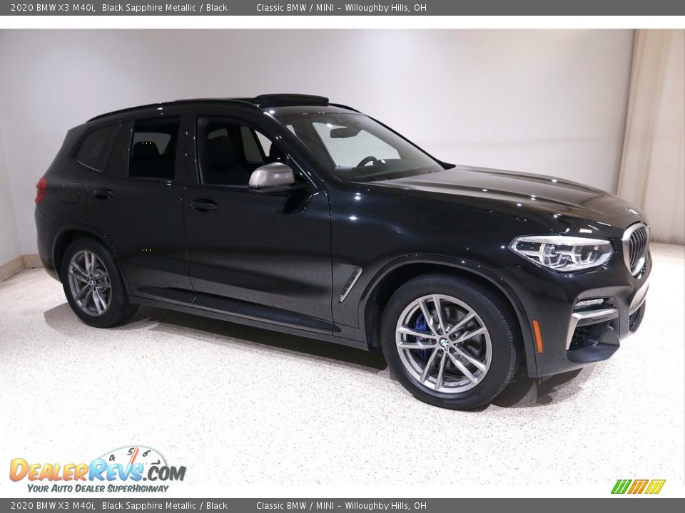 2020 BMW X3 M40i Black Sapphire Metallic / Black Photo #1