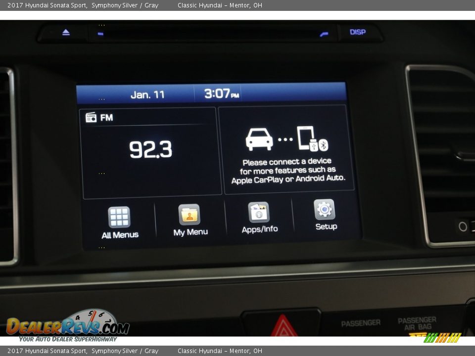 2017 Hyundai Sonata Sport Symphony Silver / Gray Photo #10