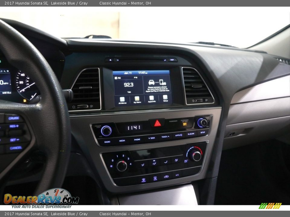 2017 Hyundai Sonata SE Lakeside Blue / Gray Photo #9