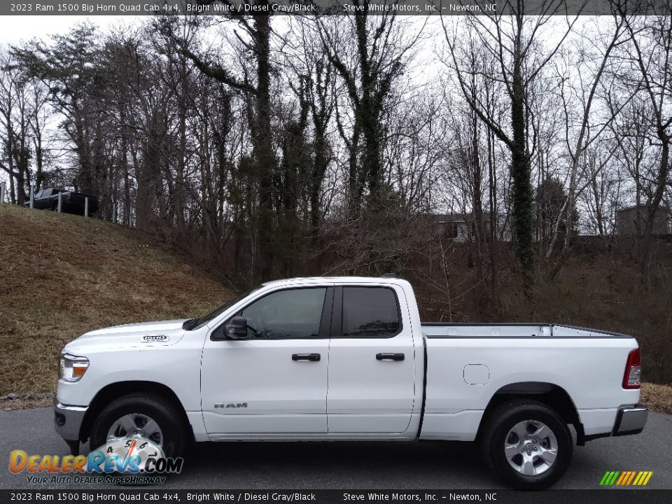 Bright White 2023 Ram 1500 Big Horn Quad Cab 4x4 Photo #1
