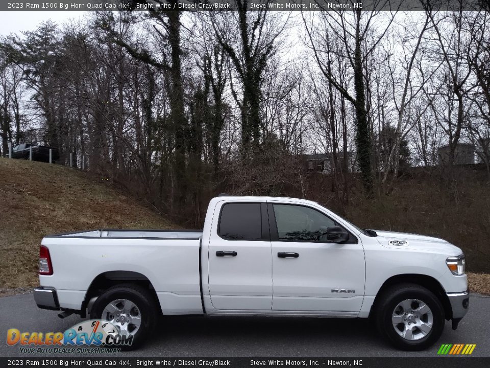 Bright White 2023 Ram 1500 Big Horn Quad Cab 4x4 Photo #5