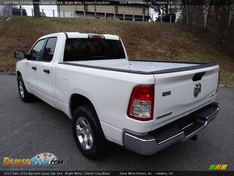 2023 Ram 1500 Big Horn Quad Cab 4x4 Bright White / Diesel Gray/Black Photo #9