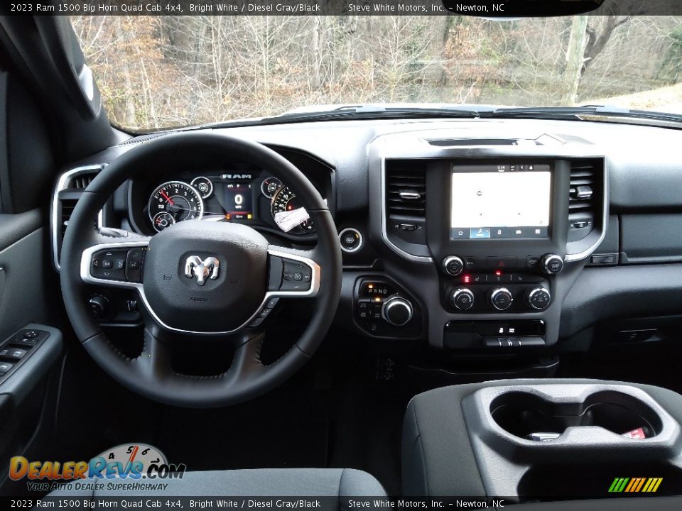 2023 Ram 1500 Big Horn Quad Cab 4x4 Bright White / Diesel Gray/Black Photo #18