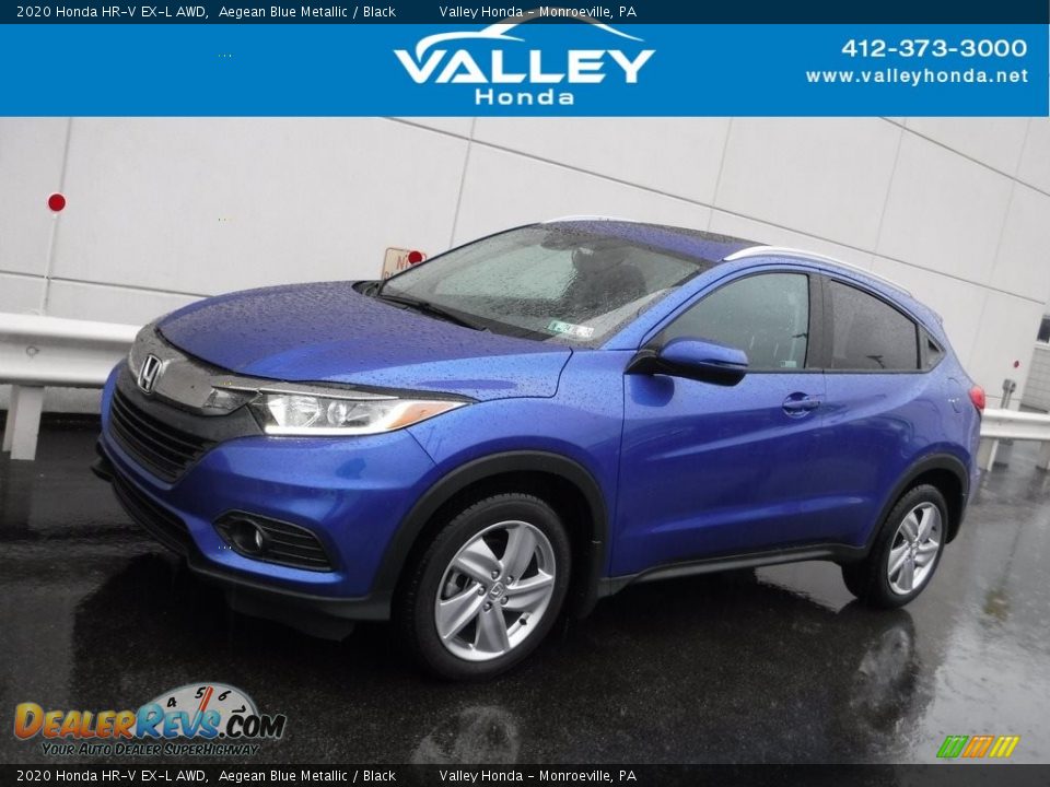 2020 Honda HR-V EX-L AWD Aegean Blue Metallic / Black Photo #1