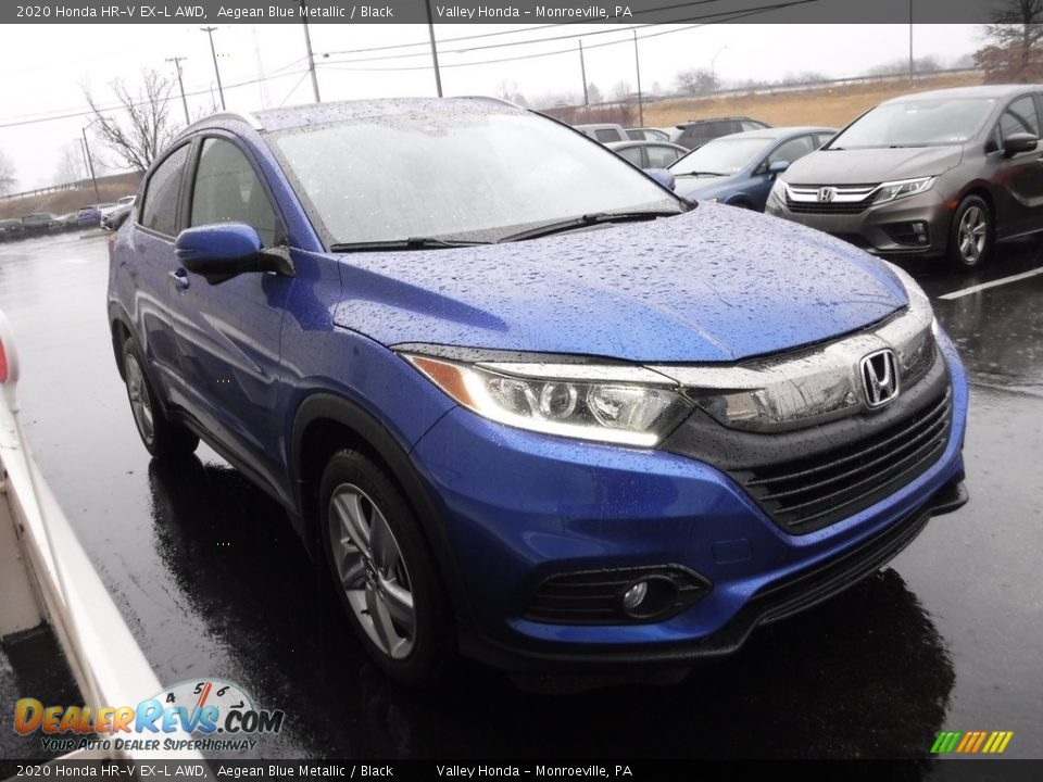 2020 Honda HR-V EX-L AWD Aegean Blue Metallic / Black Photo #6