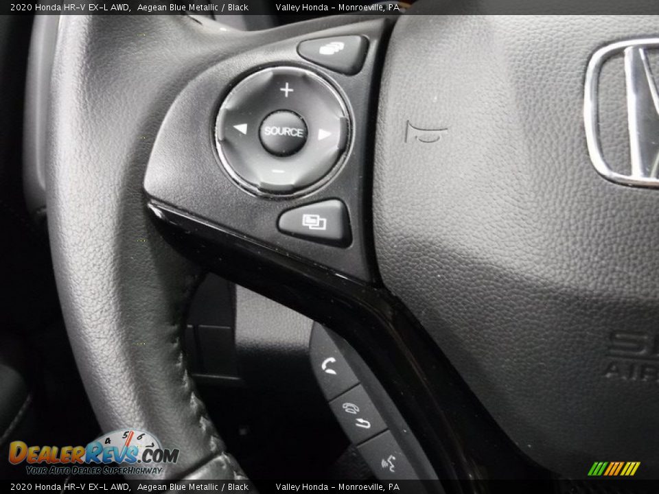 2020 Honda HR-V EX-L AWD Aegean Blue Metallic / Black Photo #25