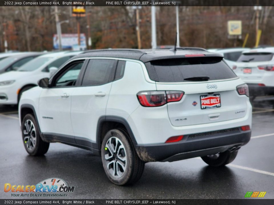 2022 Jeep Compass Limited 4x4 Bright White / Black Photo #4