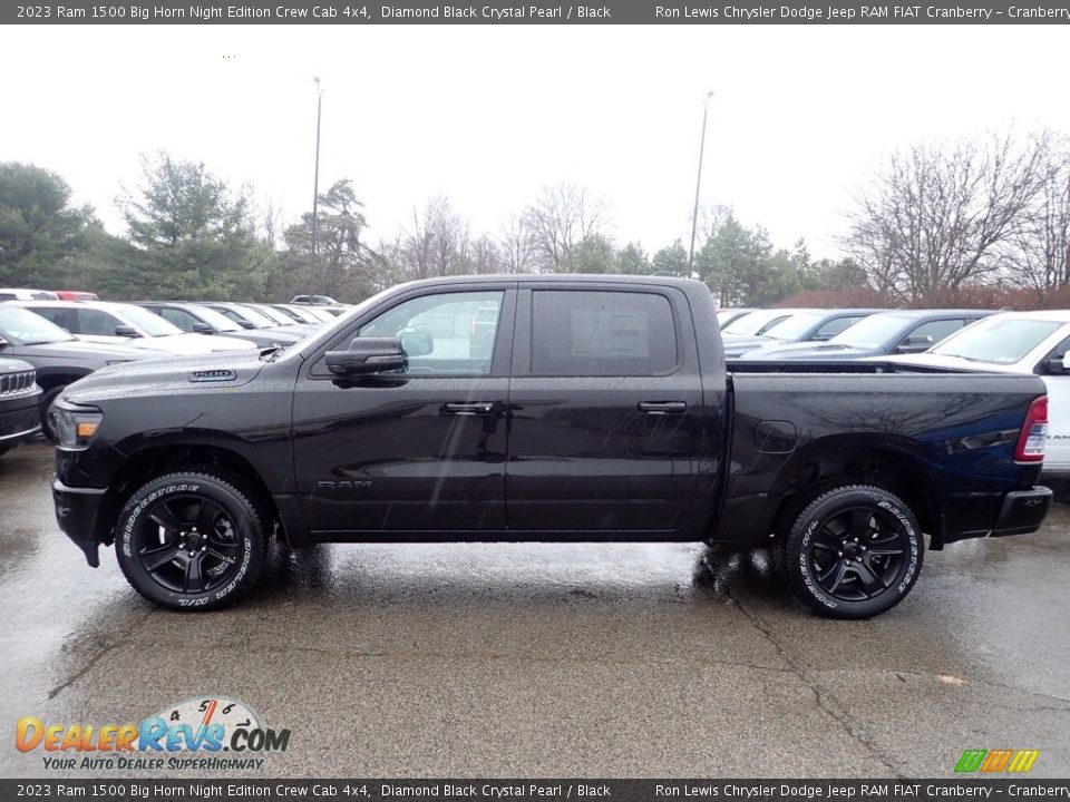 2023 Ram 1500 Big Horn Night Edition Crew Cab 4x4 Diamond Black Crystal Pearl / Black Photo #2