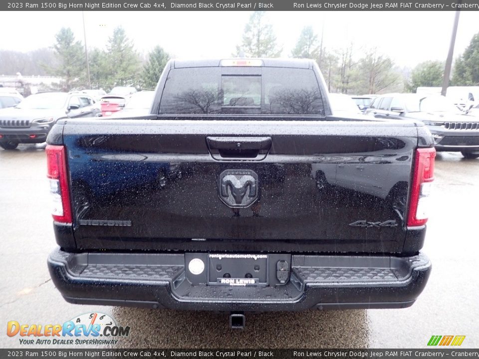 2023 Ram 1500 Big Horn Night Edition Crew Cab 4x4 Diamond Black Crystal Pearl / Black Photo #4