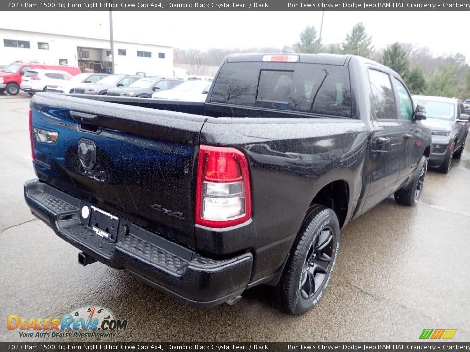 2023 Ram 1500 Big Horn Night Edition Crew Cab 4x4 Diamond Black Crystal Pearl / Black Photo #5