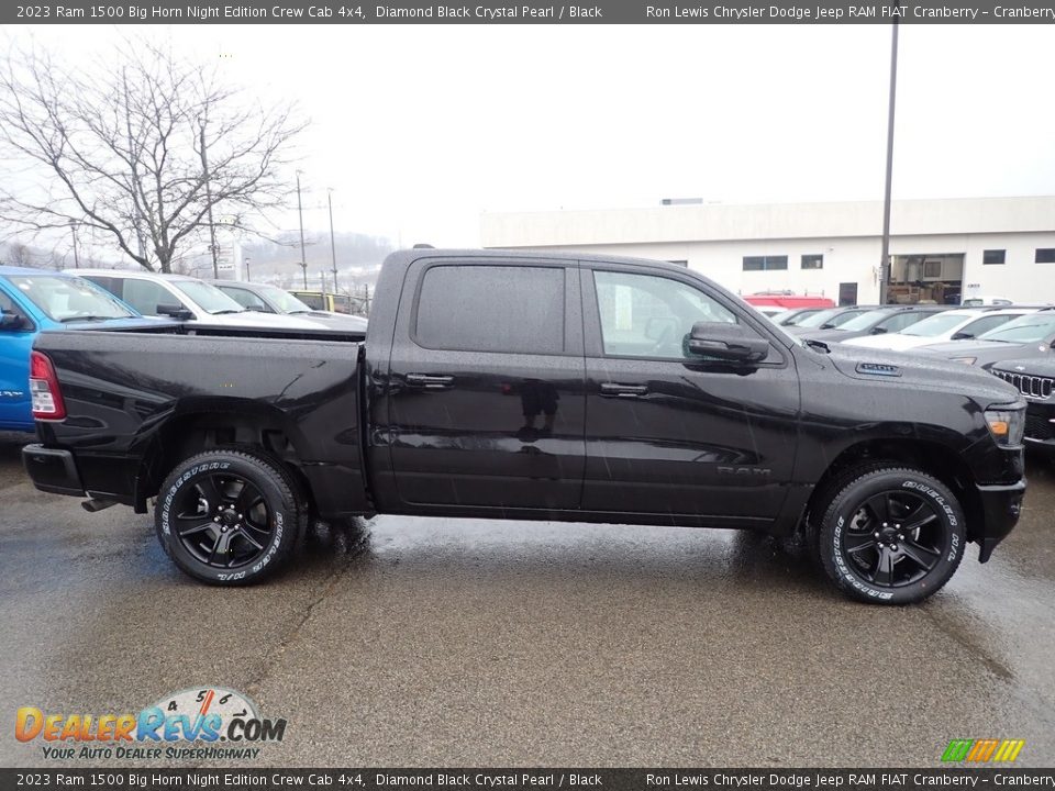 2023 Ram 1500 Big Horn Night Edition Crew Cab 4x4 Diamond Black Crystal Pearl / Black Photo #6