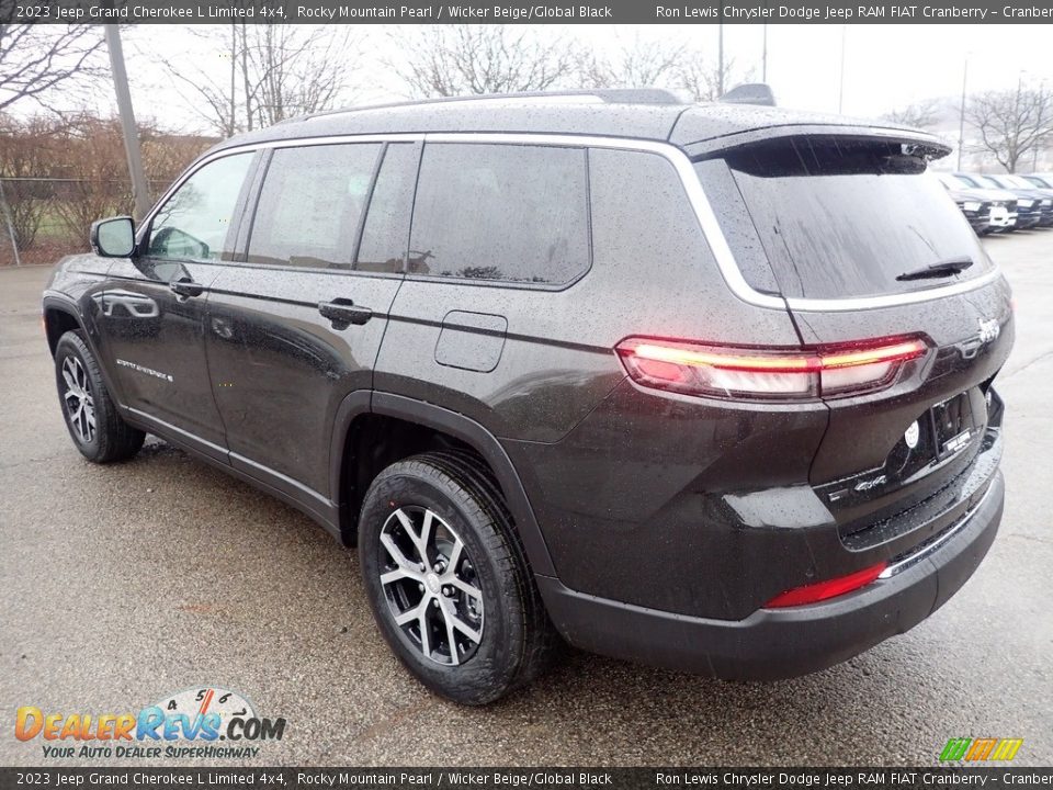 2023 Jeep Grand Cherokee L Limited 4x4 Rocky Mountain Pearl / Wicker Beige/Global Black Photo #3