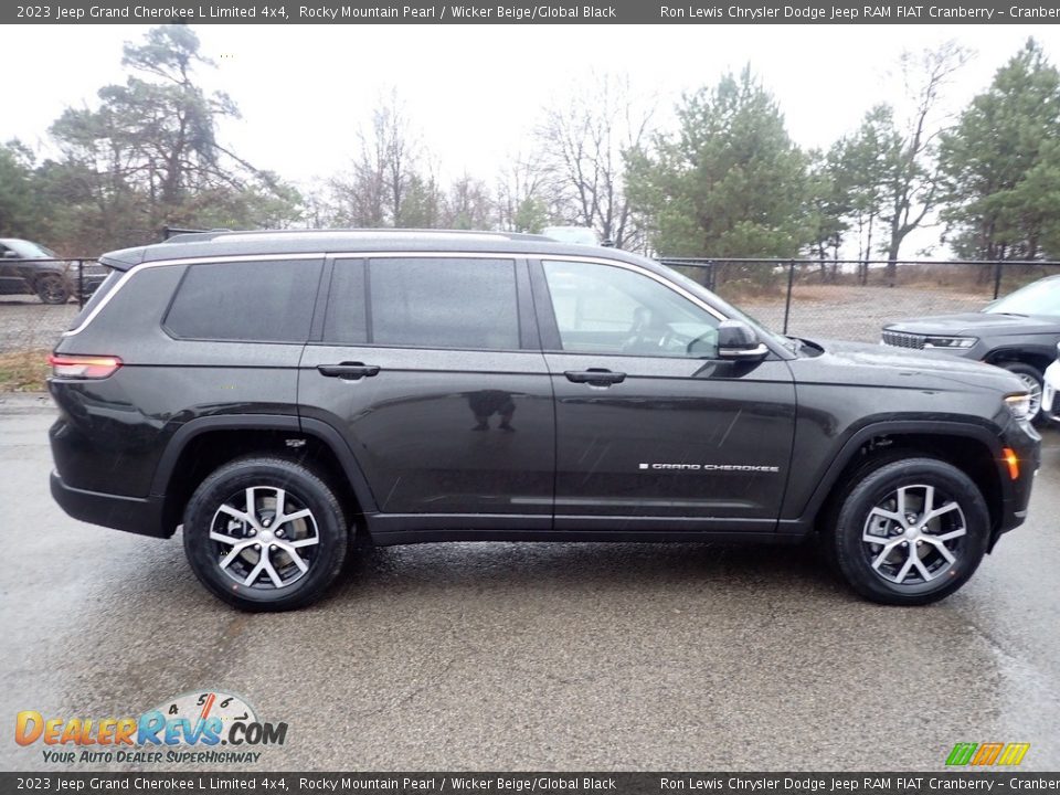 2023 Jeep Grand Cherokee L Limited 4x4 Rocky Mountain Pearl / Wicker Beige/Global Black Photo #6