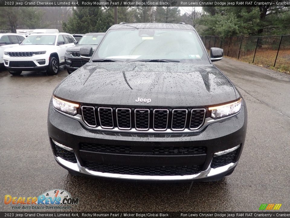 2023 Jeep Grand Cherokee L Limited 4x4 Rocky Mountain Pearl / Wicker Beige/Global Black Photo #8