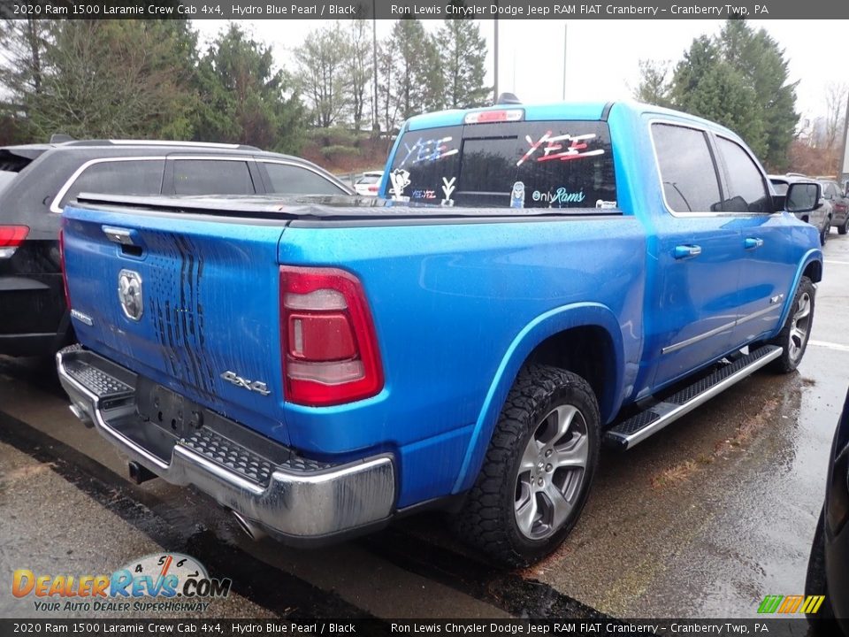 2020 Ram 1500 Laramie Crew Cab 4x4 Hydro Blue Pearl / Black Photo #4
