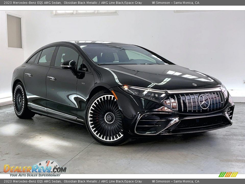 Front 3/4 View of 2023 Mercedes-Benz EQS AMG Sedan Photo #12