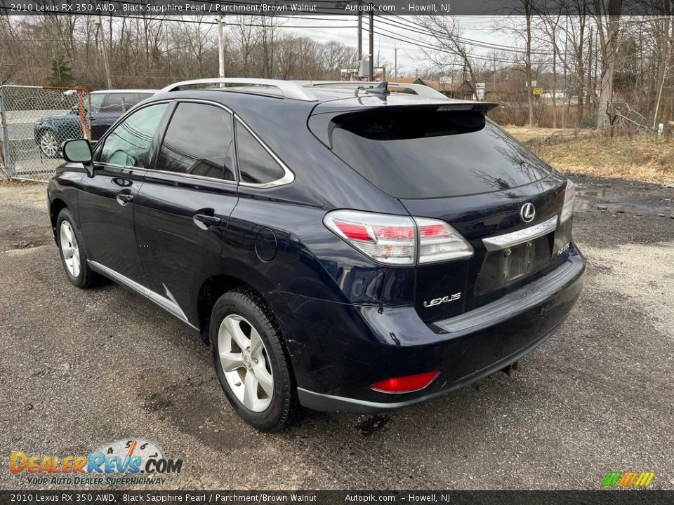 2010 Lexus RX 350 AWD Black Sapphire Pearl / Parchment/Brown Walnut Photo #8