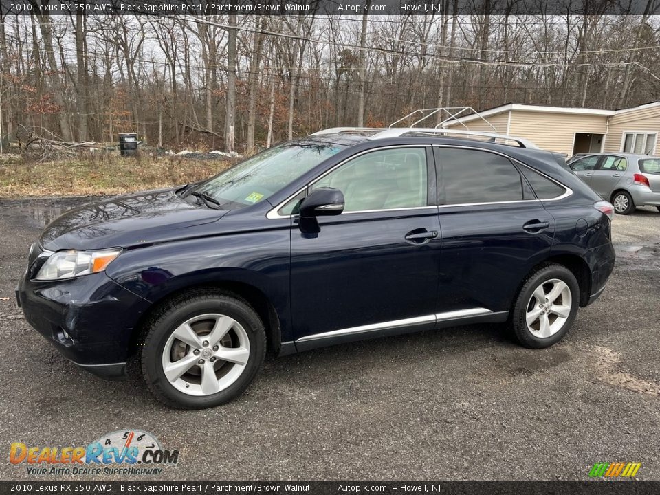 2010 Lexus RX 350 AWD Black Sapphire Pearl / Parchment/Brown Walnut Photo #11