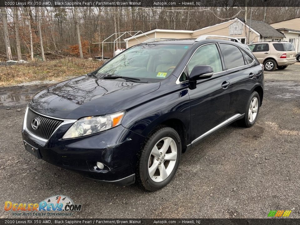 2010 Lexus RX 350 AWD Black Sapphire Pearl / Parchment/Brown Walnut Photo #12